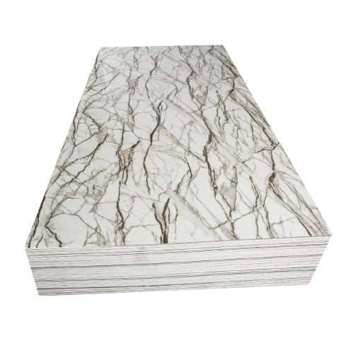 Panou Decorativ White Brown Striped Marble